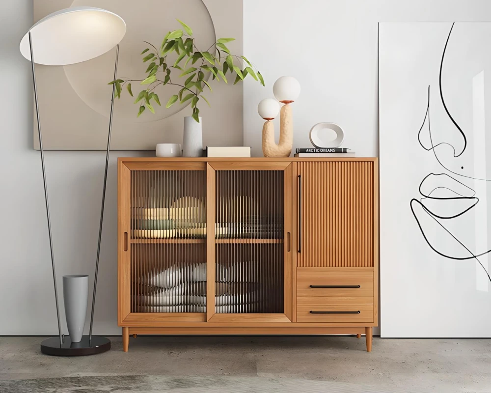 rustic wood sideboard