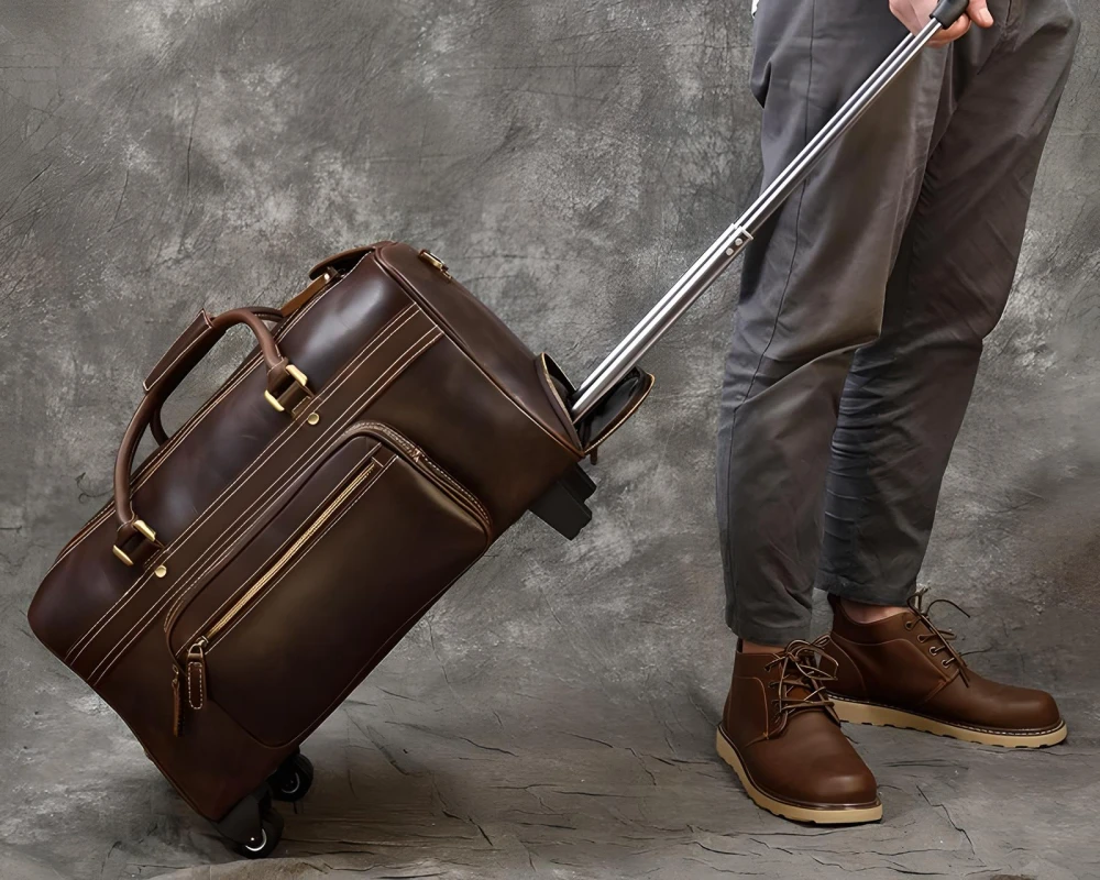 carry on bag leather